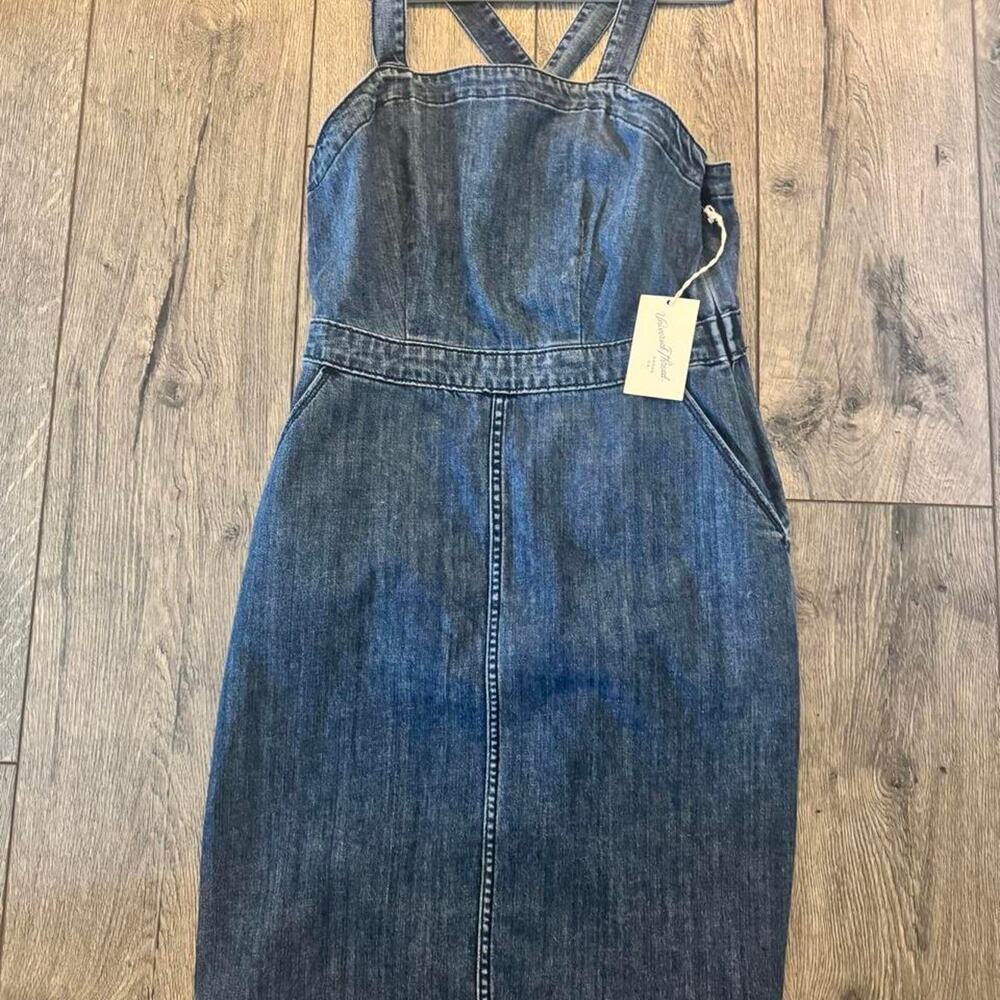 Nwt dark wash denim dress